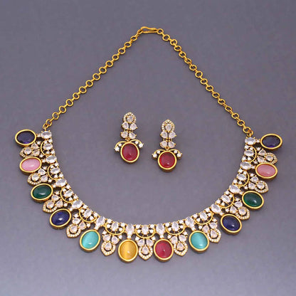 Multicolor Rajasi Victorian Jewellery Set - New Arrival