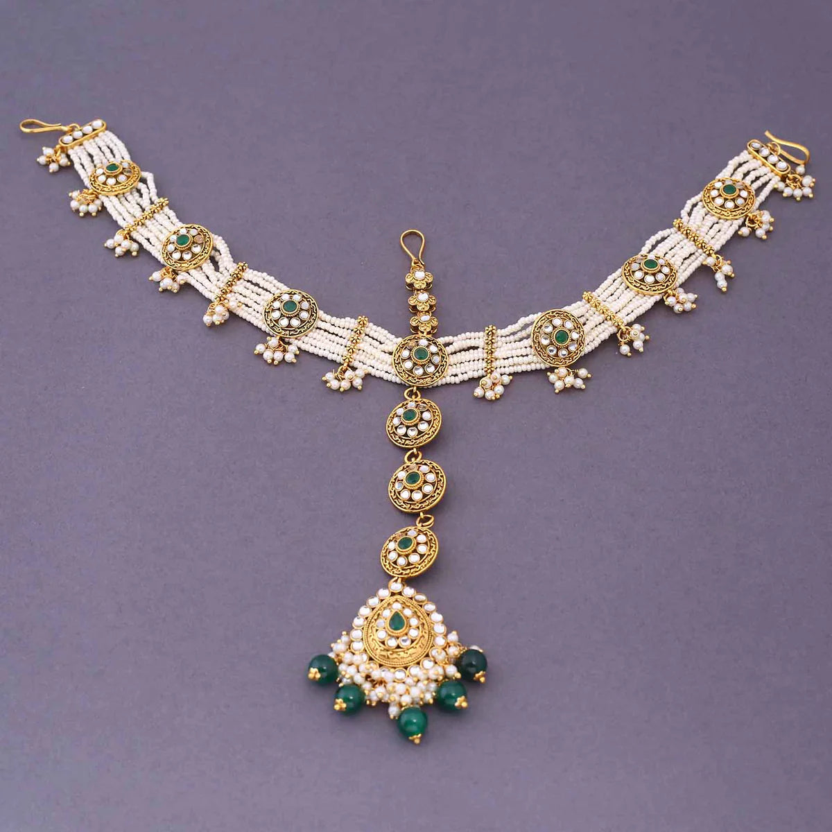 Emerald Shreyani Bridal Jewellery Set