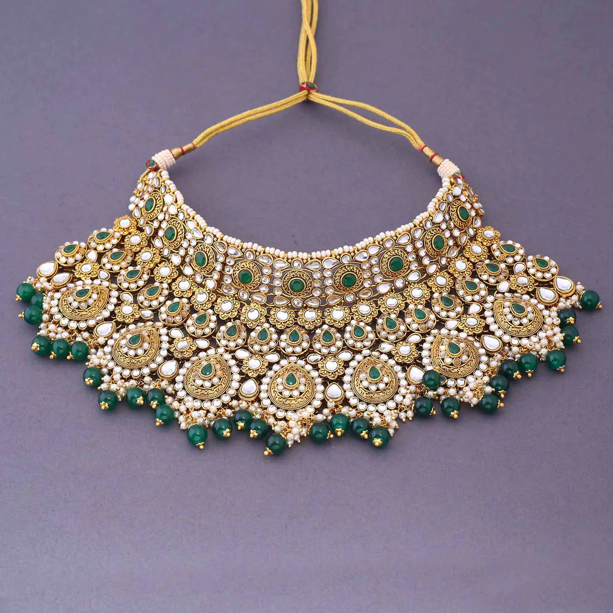 Emerald Shreyani Bridal Jewellery Set