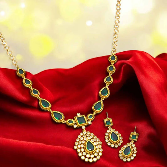 Emerald Vritika Victorian Jewellery Set - New Arrival