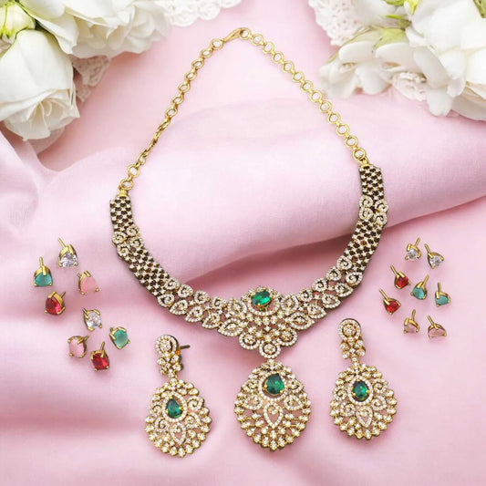 Multicolor Reyna Hasli Victorian Jewellery Set - New Arrival