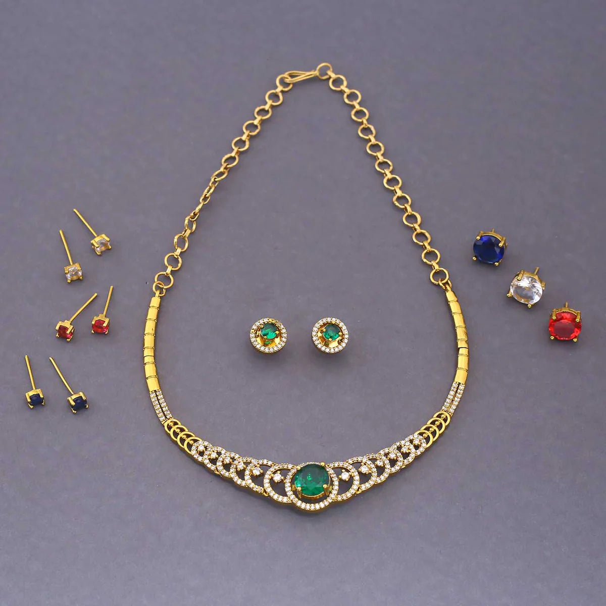Multicolor Tisya Hasli Victorian Jewellery Set - New Arrival