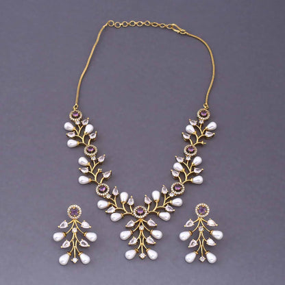 Purple Charvi Victorian Jewellery Set - New Arrival