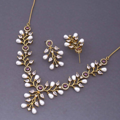 Purple Charvi Victorian Jewellery Set - New Arrival