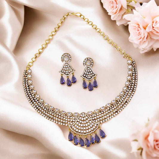 Purple Tarini Hasli Victorian Jewellery Set - New Arrival